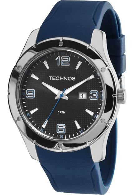 Relógio Technos 2115MKS/8P Prata/Azul - Marca Technos 