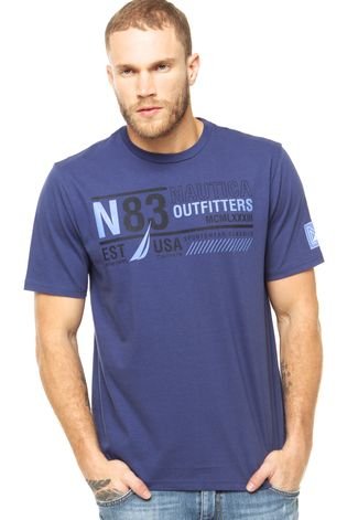 Camiseta Nautica Azul