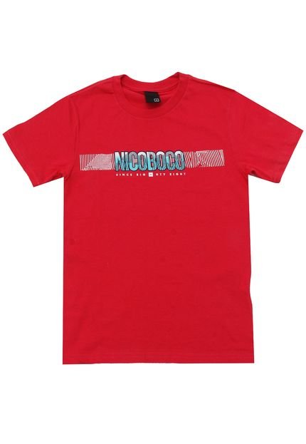 Camiseta Nicoboco Menino Liso Vermelha - Marca Nicoboco