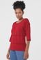 Blusa Finery London Textura Vermelha - Marca Finery London