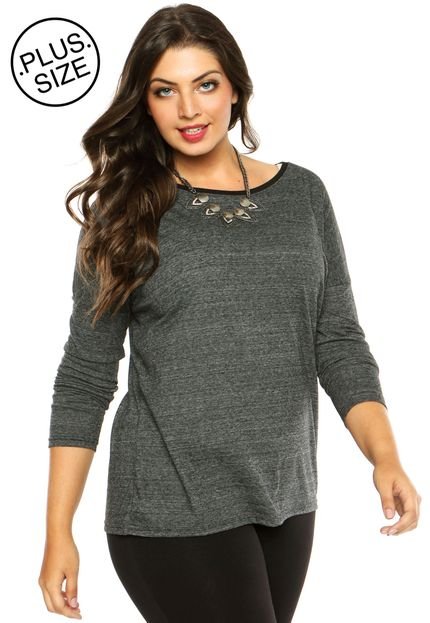 Blusa WEE! Ampla Cinza - Marca Wee! Plus