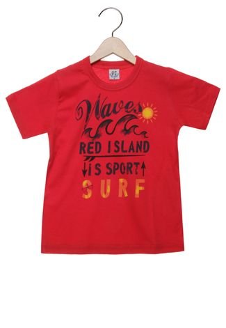 Camiseta Manga Curta Liga Nessa Waves Vermelho