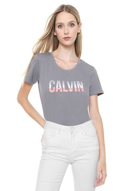 Blusa Calvin Klein Jeans Logo Cinza - Marca Calvin Klein Jeans