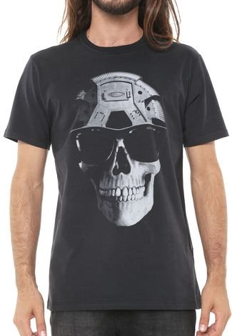 Camiseta oakley inc skull preta