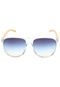 Óculos de Sol Khatto Geométrico Branco/Azul - Marca Khatto