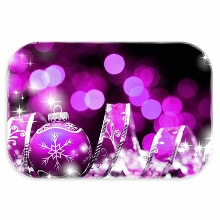 Tapete Decorativo Lar Doce Lar Natal 40cm X 60cm Roxo - Marca Lar Doce Lar Decor