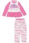 Pijama Barbie Menina Estampa Rosa - Marca Barbie