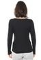 Blusa Bela Notte Canelada Preta - Marca Bela Notte