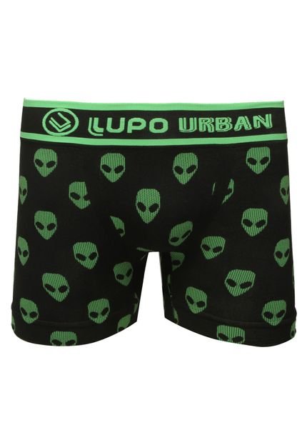 Cueca Lupo Urban Boxer Alien Preta - Marca Lupo