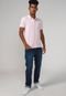 Camisa Polo bordado Lacoste Reta Logo Rosa - Marca Lacoste