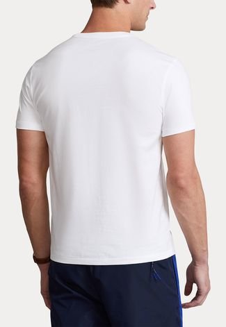Camiseta Polo Ralph Lauren Logo Bordado Branca