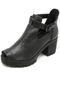 Open Boot Couro Via Mia Cut Out Preto - Marca Via Mia