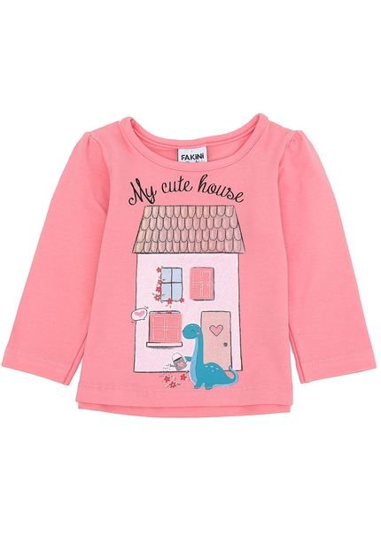 Blusa Fakini Infantil House Rosa - Marca Fakini