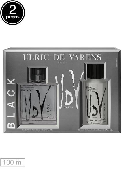 Kit Perfume UDV Black Ulric de Varens 100ml - Marca Ulric de Varens