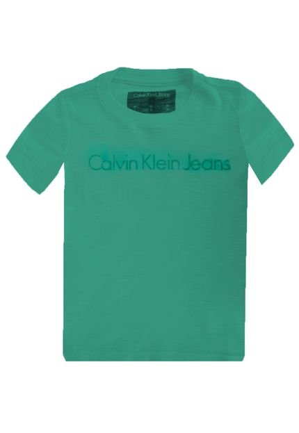Camiseta Calvin Klein Kids Logo Verde - Marca Calvin Klein Kids