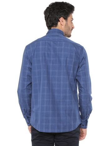 Camisa Dudalina Slim Xadrez Azul-marinho