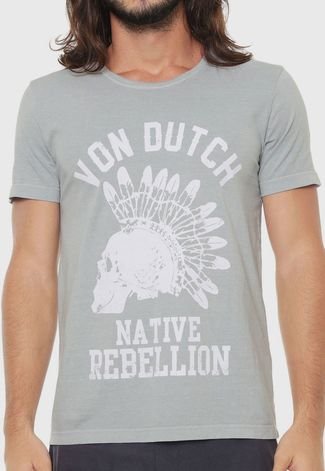 Camiseta Von Dutch Rebellion Cinza