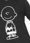 Camiseta Snoopy Charlie Brown Preta - Marca Snoopy