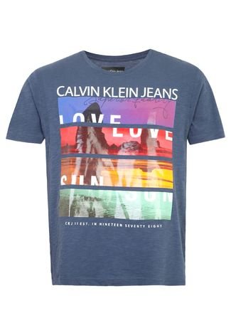 Camiseta Calvin Klein Jeans Urban Cinza