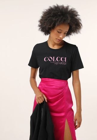 Camiseta Colcci Logo Preta