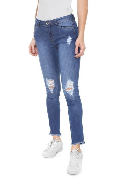 Calça Jeans Hering Skinny Desgastes Azul - Marca Hering