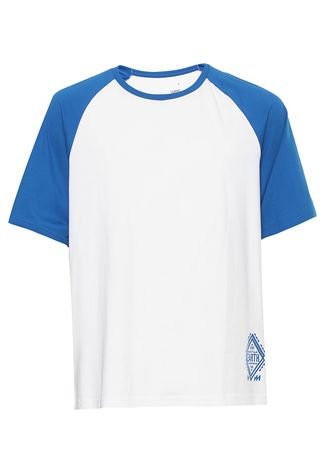 Camiseta WEE! Raglan Branca/Azul