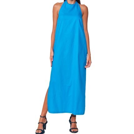 Vestido Midi Colcci Comfort Pr25 Azul Feminino - Marca Colcci