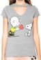 Camiseta Snoopy Peanuts Estampada Cinza - Marca Snoopy