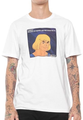 Camiseta Cavalera Meme He-man Branca