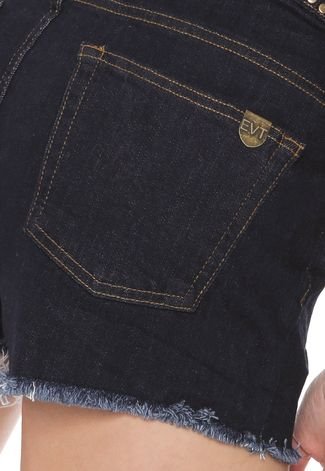 Short Jeans Eventual Tachas Azul-marinho