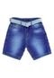 Bermuda Jeans Tradicional c/ Cinto Menino 04 ao 08 Azul - Marca Crawling