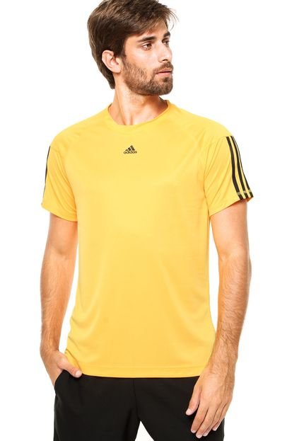 Camiseta Manga Curta adidas Performance Base 3S M Amarela - Marca adidas Performance