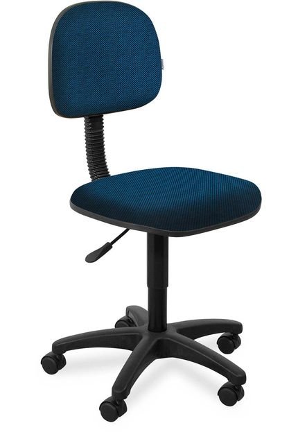 Cadeira Secretária Injetada Base Giratór Azul - Marca Giobel