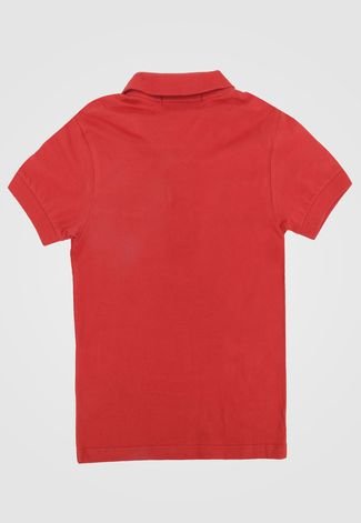 Camisa Polo Colcci Kids Infantil Logo Vermelha