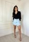 Short Saia Jeans Diamont - Marca Cia do Vestido