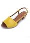 Sandália de Salto em Couro Amo Calçados Mimi Amarela - Marca Amo Calçados