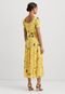 Vestido Lauren Ralph Lauren Midi Floral Amarelo - Marca Lauren Ralph Lauren