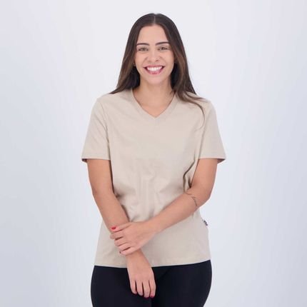 Camiseta Fila Basic Feminina Bege - Marca Fila