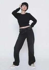 Jeans Only Camille Wide Leg Negro - Calce Holgado