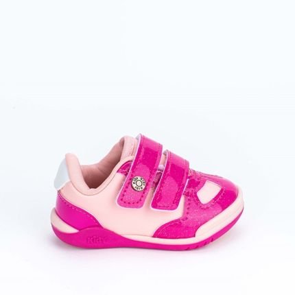 Tênis Bebê Feminino Casual Kidy Colors Rosa e Pink Glitter - Marca Kidy