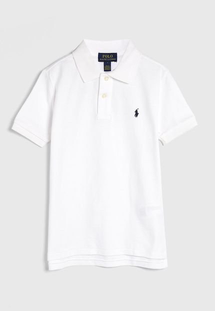 Camisa Polo Polo Ralph Lauren Infantil Reta Branca - Marca Polo Ralph Lauren