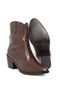 Bota Texana Western Bico Fino Cano Curto Country Couro Chocolate Kuento Shoes - Marca KUENTO SHOES
