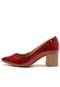 Scarpin Comfortflex Bico Fino Vermelho - Marca Comfortflex