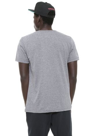 Camiseta Mitchell & Ness Estampada Cinza
