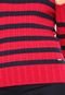 Suéter Nautica Listras Vermelho/Azul - Marca Nautica