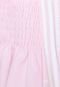 Saia adidas Originals Curta Smocked Franzida Rosa - Marca adidas Originals