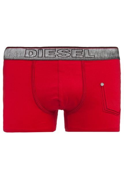 Cueca Diesel Boxer Elástico Metalizado Vermelha - Marca Diesel