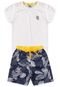 Conjunto Masculino Infantil Patch Floral - Marca PLATINUM KIDS