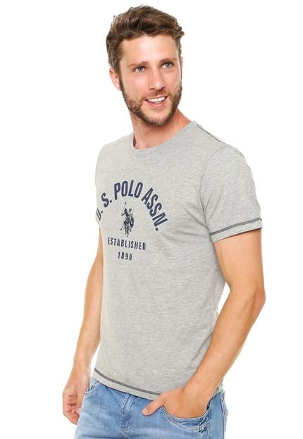 Camiseta U.S. Polo Estampada Cinza - Marca U.S. Polo