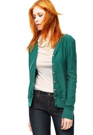 green ladies cardigan